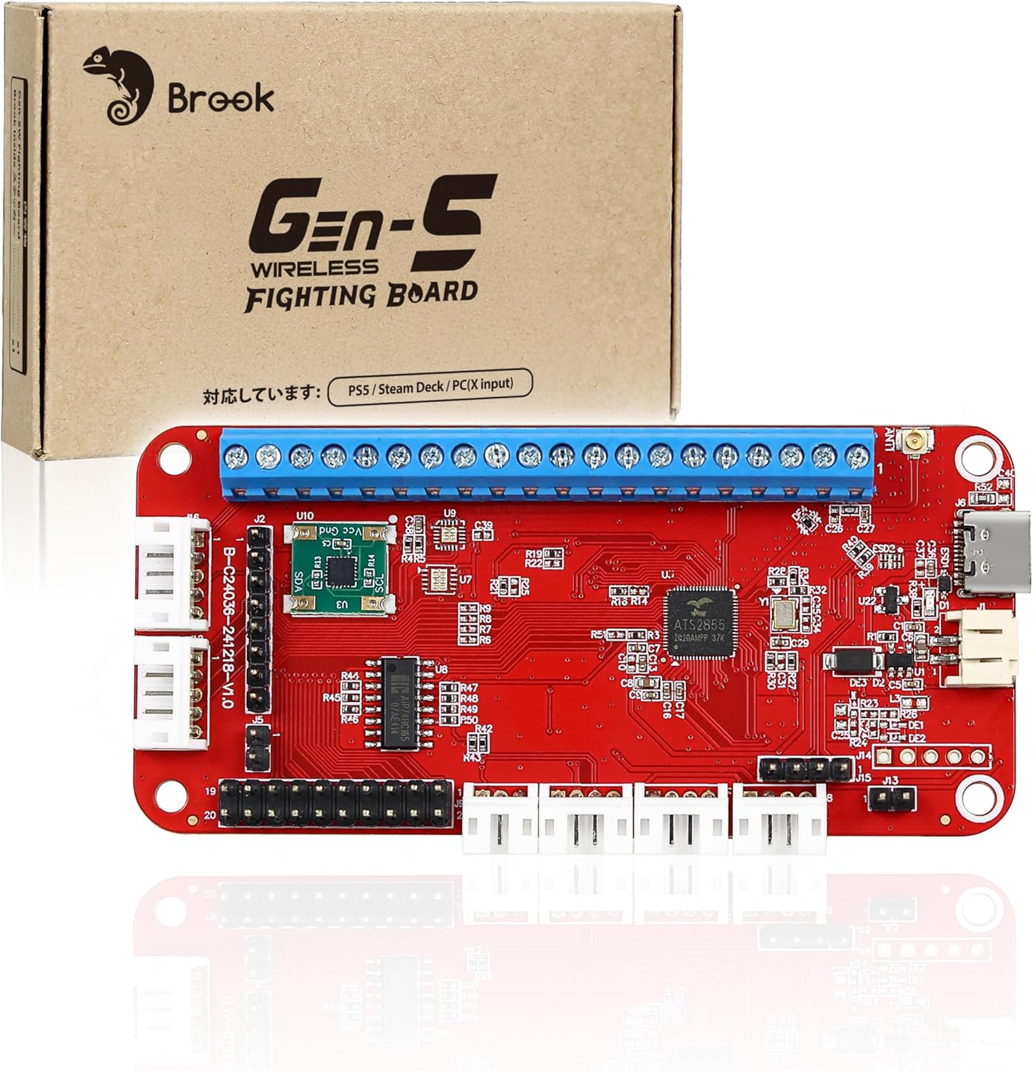 Brook GEN-5W Fighting Board - GEN5W ワイヤレス対応コントローラーボード（P5/PC/Steam Deck対応）調停遅延 ターボ・マクロ・RGB カスタマイズ機能搭載 MM00013293 (ZPMV006)｜Attasa（アタッサ）店 9,112円