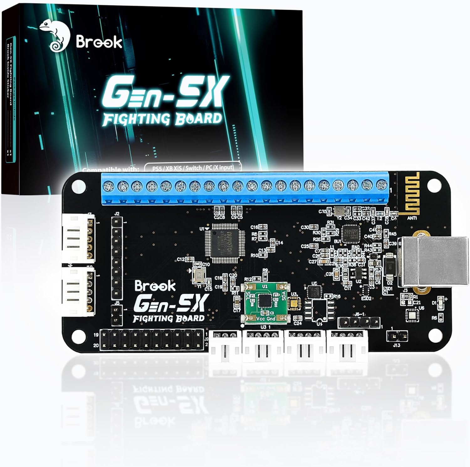 P5 Plus Fighting Board　PS5コントローラー用変換基板 Brook P5 Plus Fighting Board PS5用 アーケードコントローラー