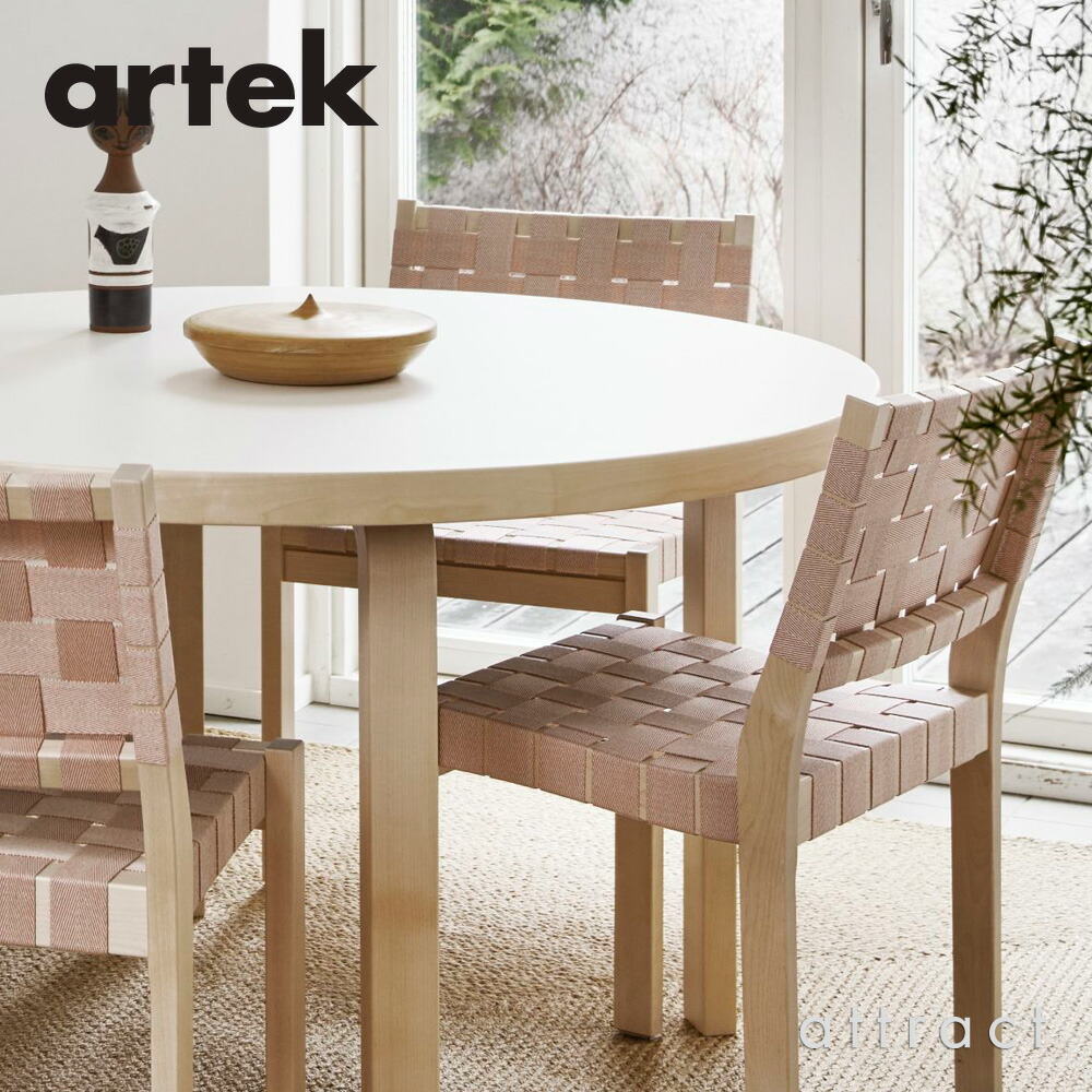 【楽天市場】アルテック Artek TABLE 91 テーブル 91 サイズ：Φ125cm 厚み 5cm 4本脚 バーチ材 デザイン