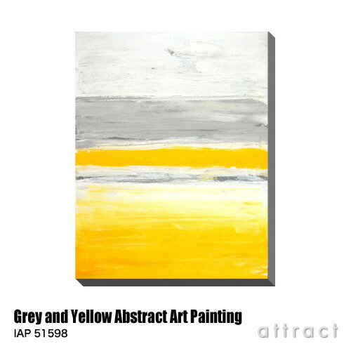 工芸ダイアログボックス Art Panel Grey and Yellow Abstract Art Painting W600×H800粍 IAP 51598 T30 Gallery 工芸貼り出し 帆布 MDF 室内装飾 飾りつけ アクリル樹脂 油絵具 壁面 ひな形 リビング 普遍化画 ひな形 【RCP】【smtb-KD】