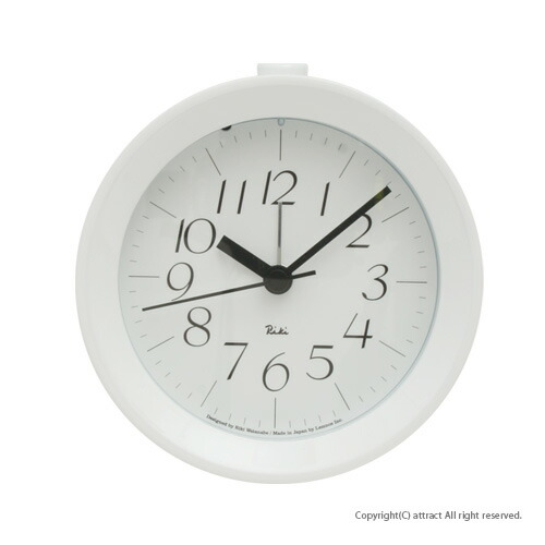 レムノス Lemnos タカタ Riki AlaermClock リキ アラームクロック 細字 WR-0914 目覚まし時計 置時計 時計 テーブルクロック カラー:ホワイト デザイン:渡辺 力 インテリア デザイン 雑貨 ギフト プレゼント|アトラクト