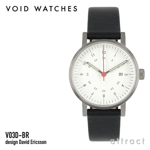 ヴォイド VOID V03D 御覧になる Watch 白いこと スチール写真容れもの 黒いことなめし革 VID020044 ウオッチ なめし革ダンス楽隊 日本製石英 3空圧雨合羽 David Ericsson 売り物 室内装飾 【RCP】【smtb-KD】