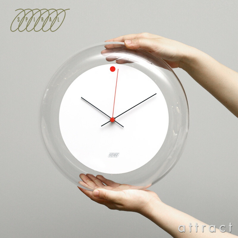 スパイラル SPIRAL 風船 ウォールクロック Wall Clock #2081 ふうせん 壁掛け 時計 透明 タイプ：4種類 Φ280mm  デザイン：倉俣 史朗 ポストモダン AXIS シンプル アクリル 日南 オリジナル 【RCP】 【smtb-KD】