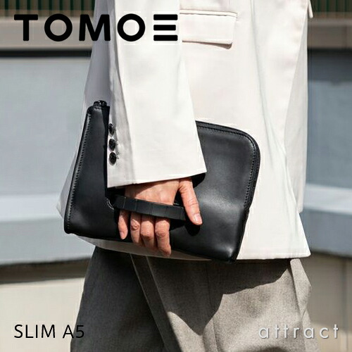 【正規取扱店】 TOMOE トモエ SLIM A5 R1 スリム A5 R1 クラッチバッグ ポーチ A5サイズ ブラック Cowhide シュリンクレザー 牛革 日本 トライオン カジュアル ビジネス 出張 【RCP】【smtb-KD】｜アトラクト