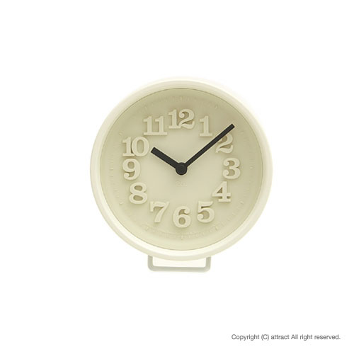 【楽天市場】レムノス Lemnos タカタ 小さな時計 アイボリー WR07-15 置時計 壁掛け時計 掛時計 時計 ウォールクロック デザイン：渡辺力 スタンド付属 インテリア デザイン