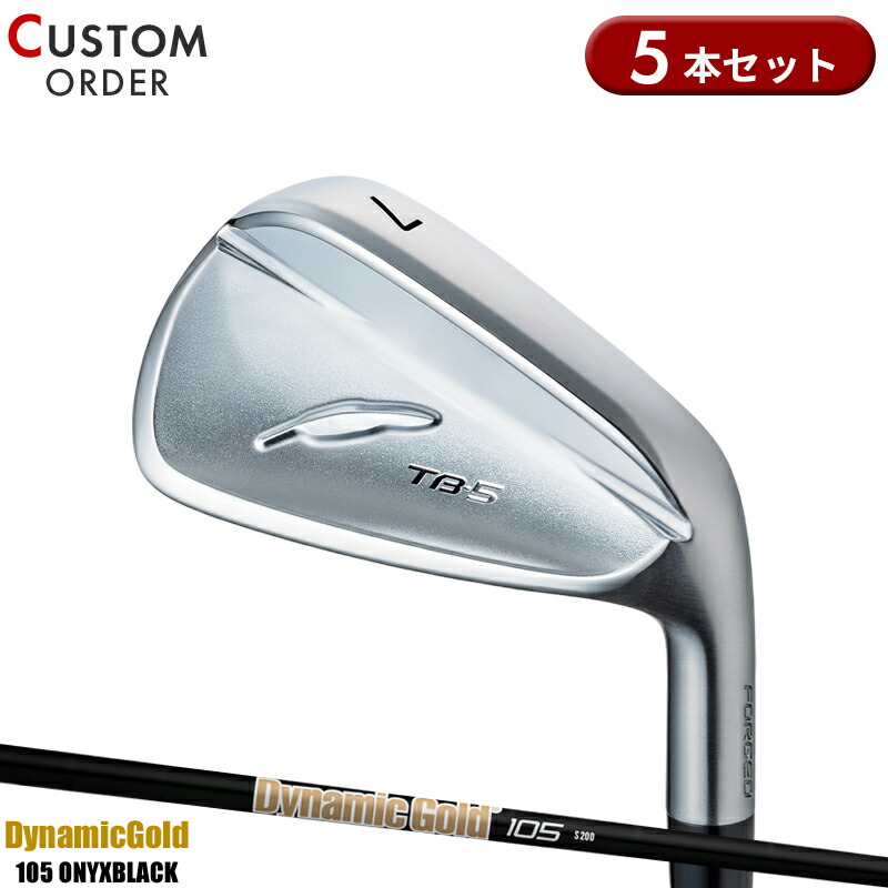 【受注生産】【正規品】 右打用 フォーティーン TB-5 フォージド アイアンセット 5本組 ダイナミックゴールド 105 オニキスブラック 装着 カスタムオーダー FOURTEEN TB5 FORGED DG105ONYX｜アトラクトゴルフ 店