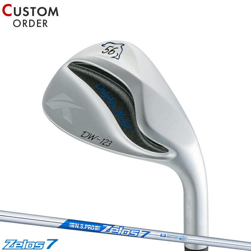 【受注生産】【正規品】 右打用 キャスコ ドルフィンウェッジ DW-123 クロムメッキ仕上げ N.S.PRO Zelos7 装着 カスタムオーダー KASCO DOLPHINWEDGE DW123 シルバー ゼロス7