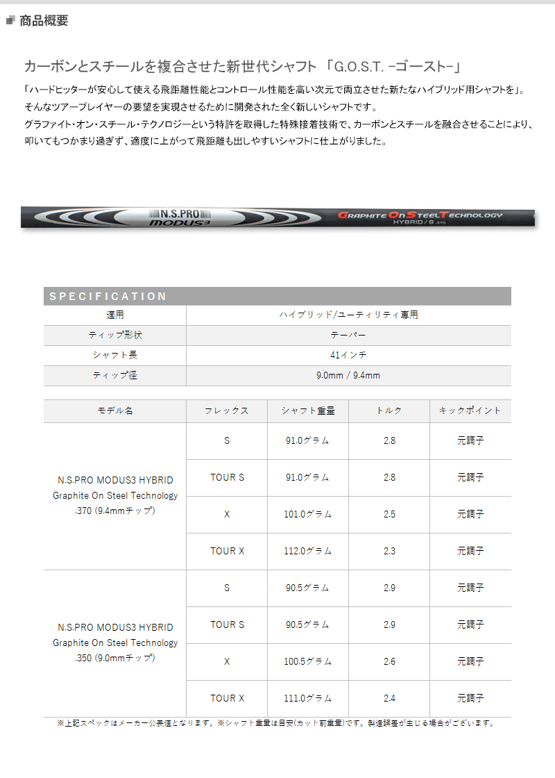 国際ブランド 日本シャフト Nsプロ モーダス3 ハイブリッド ゴーストハイブリッド ユーティリティ専用シャフト単体販売 Nippon Shaft Nspro N S Pro Modus3 Hybrid Gostw 楽天市場 Qallwahotels Com