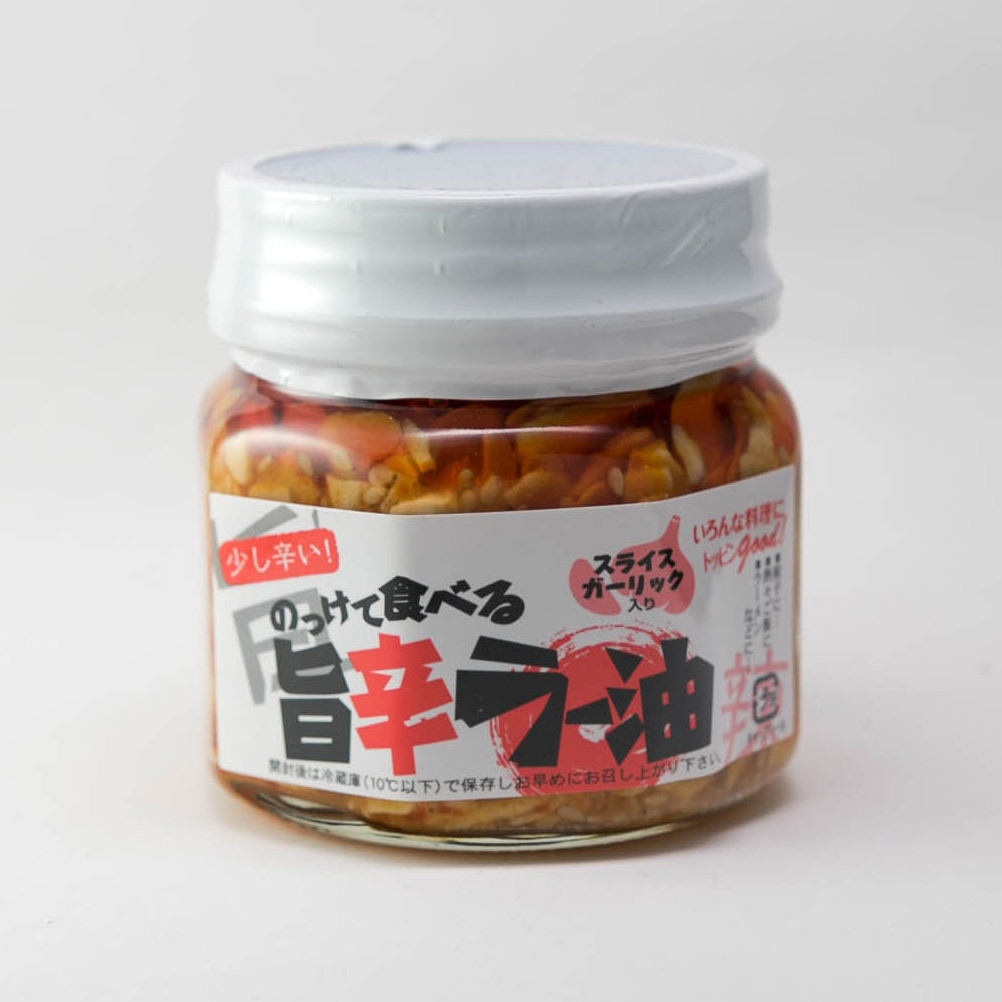 楽天市場】旨辛ラー油 スライスガーリック入り（食べるラー油）200g