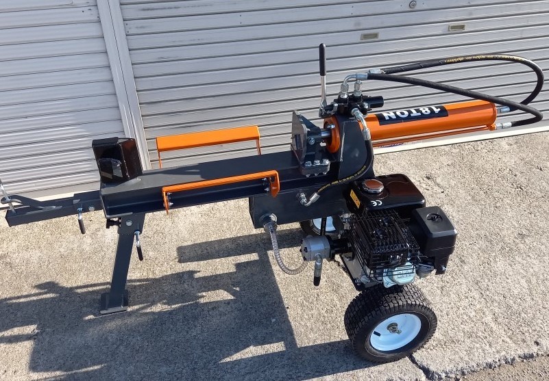 精神的な統合済 送りとどける 18英トン 斧機 6.5HP 発動機 18t 薪割機  シングル生き胆 オート引き返し