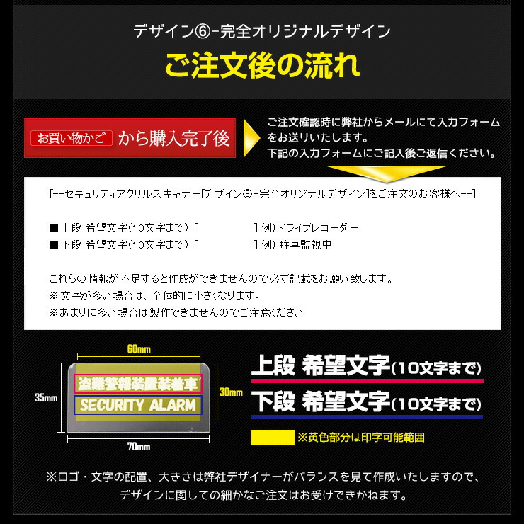 セキュリティアクリルスキャナー【アクリル部分単品】デザイン全6種セキュリティ点滅スキャナ防犯オリジナルプレゼント盗難ダミーセキュリティ