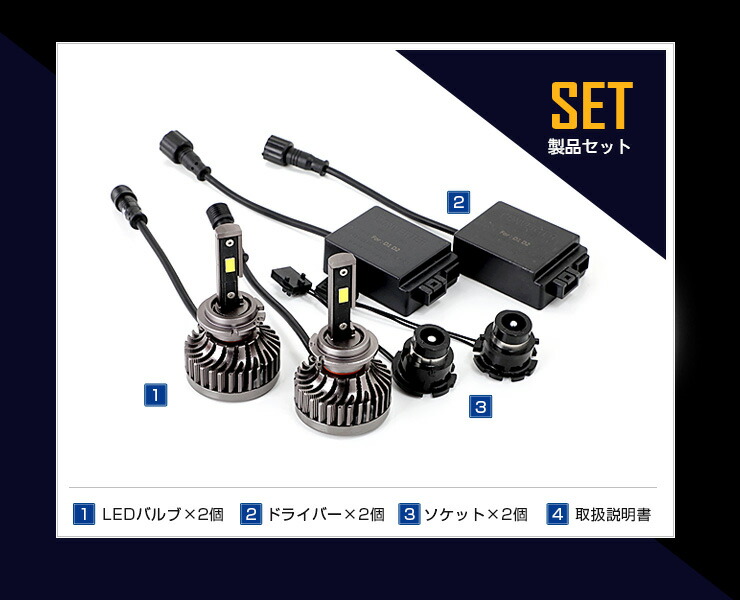 【半額】 LED ヘッドライト D2 D4 純正交換 LEDバルブ 明るさアップ 視認性UP 安全性UP 雨対策に D4S D4R D2S D2R 車検対応 2