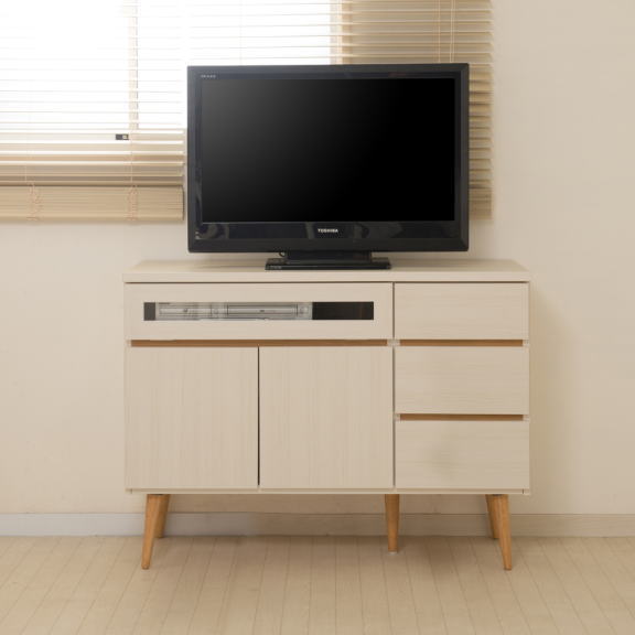 キャビネット 幅110 脚付きテレビ台 TVボード TV台 テレビ台 おしゃれ ローチェスト 引き出し リビングキャビネット チェスト 扉付き 日本製 完成品 【P5】