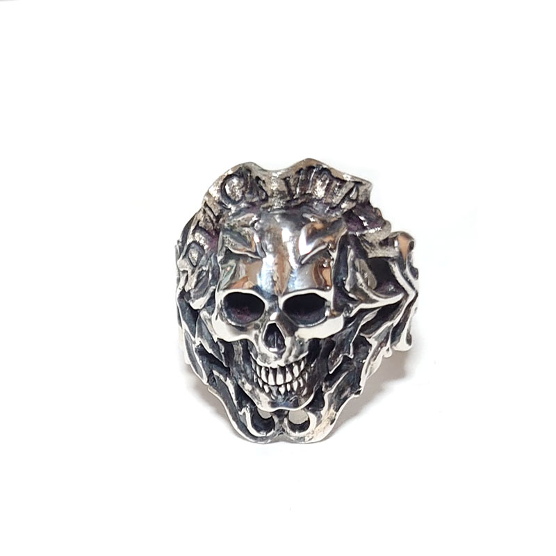 crazy pig リング 17号 CRAZY PIG ラージエビルスカルリング 17号 EVIL SKULL