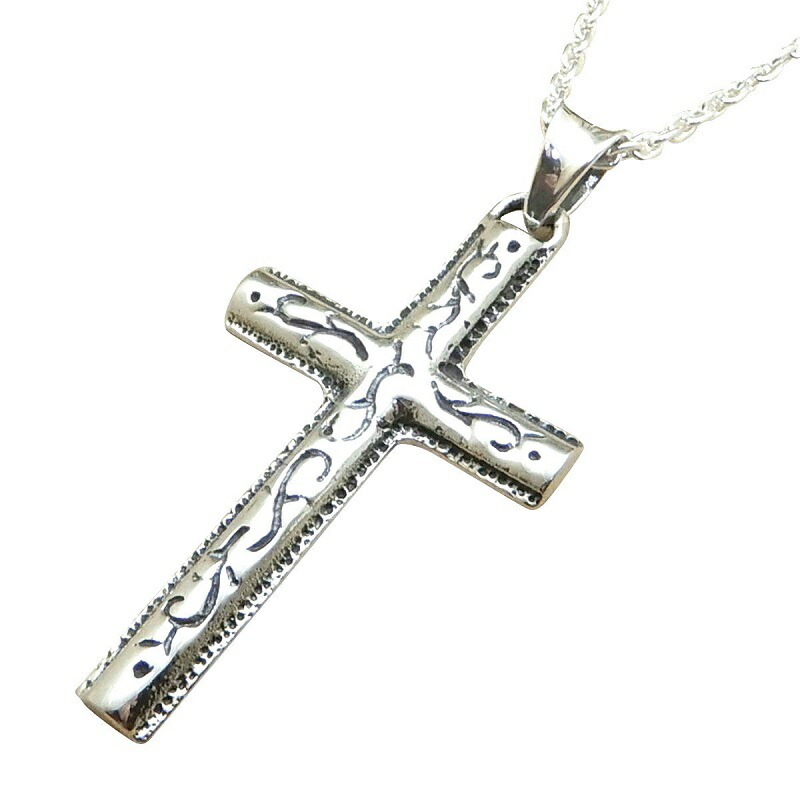 楽天市場 クロスネックレス メンズ シルバー925 十字架ネックレス シルバーネックレス メンズネックレス シンプル 人気 アラベスク ネックレス メンズ シルバー １００点マーケット