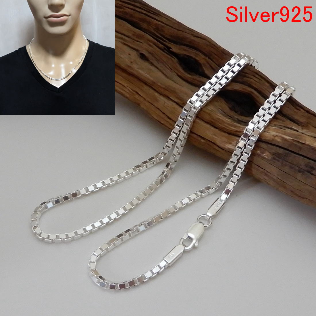 チェーン ネックレス メンズ シルバー925 太い 4.5mm 50cm