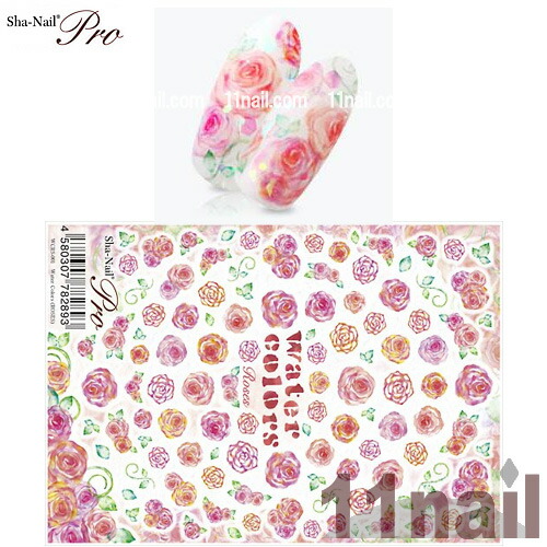 楽天市場 ネイル シール カラフル 薔薇 バラ ローズ 蝶々 バタフライ ウォーター ネイルシール ネイルステッカー Princess Colors 楽天市場店