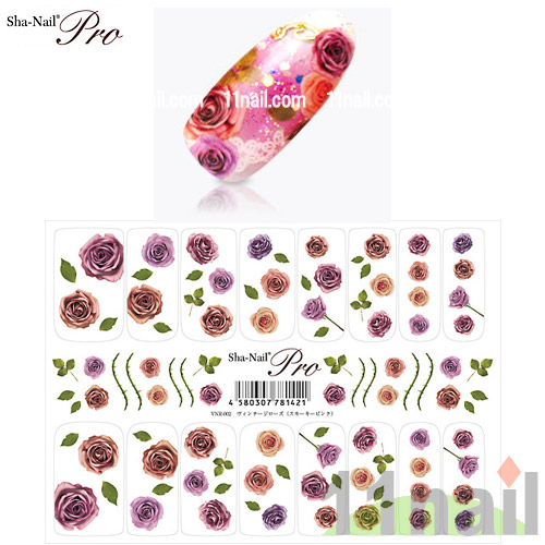 楽天市場 写ネイルpro ヴィンテージローズ バラ薔薇 ネイルシール