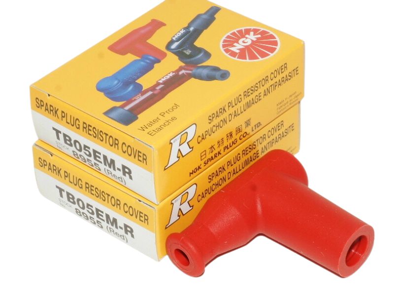 【楽天市場】送料込6786円 NGKプラグキャップ TB05EMR 8955 x 2個セット Spark Plug Resistor