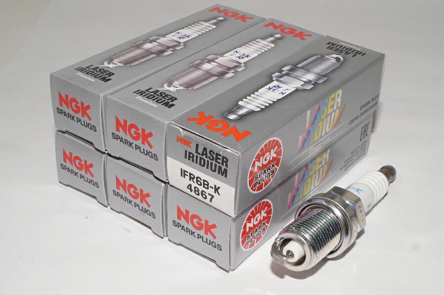 NGK IFR6B-K 4867 一体形 x6本 エヌジーケー 日本特殊陶業 Spark plug/6X-4950 パジェロ PAJERO V87W 97W パジェロ PAJERO V83W 93W 14,399円