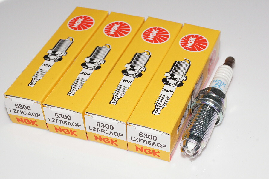 NGK LZFR5AQP 6300 一体形 x4本 エヌジーケー 日本特殊陶業 Spark plug/4X-2201 ブルーバードシルフィ BLUEBIRD SYLPHY TG10 プリメーラワゴン PRIMERA WAGON WRP12 プリメーラ PRIMERA RP12