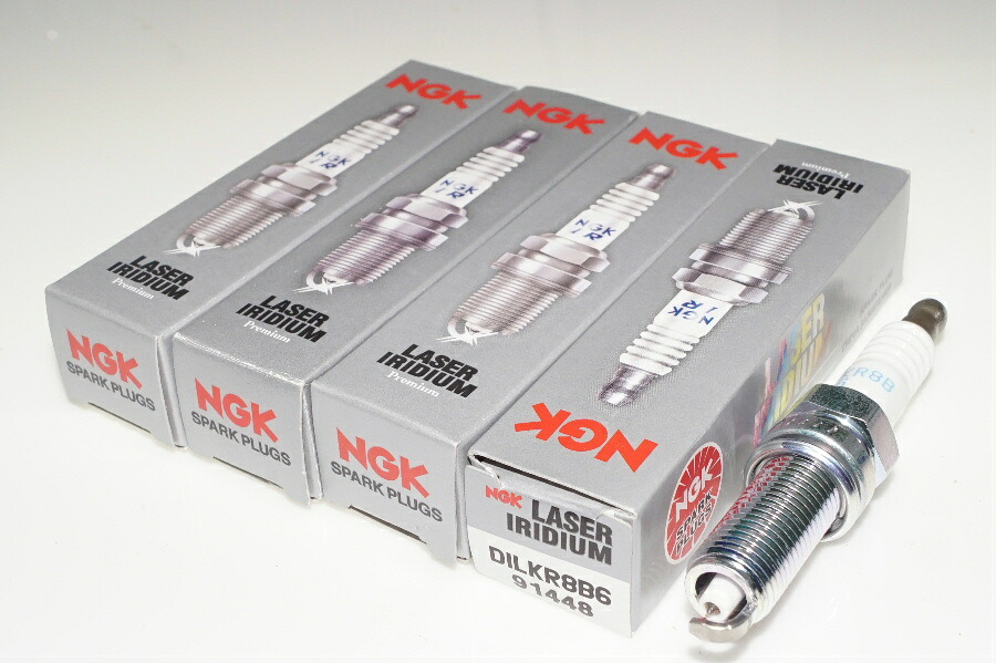 NGK DILKR8B6 91448 一体形 x4本 エヌジーケー 日本特殊陶業 Spark plug/4X-4983 ランサーエボリューション ランサーエボリューション|138OnlineShop