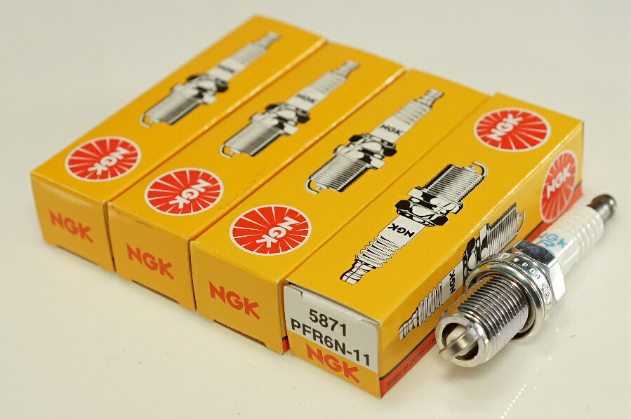 NGK PFR6N-11 5871 一体形 x4本 エヌジーケー 日本特殊陶業 Spark plug/4X-2614 エリーゼ - MG TF - 75 GH-RJ25T 75 GH-RJ25 フリーランダー GH-LN25