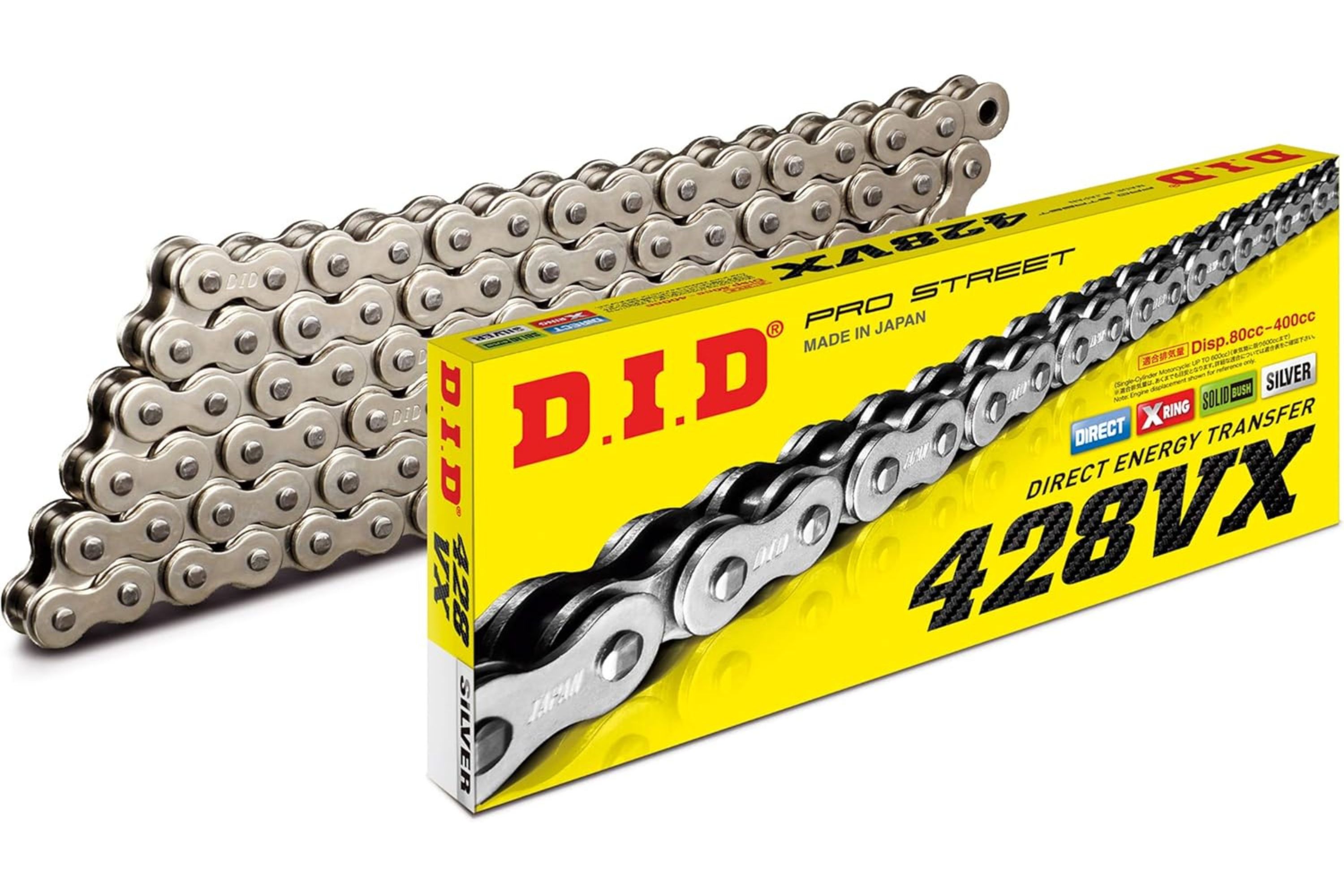 DID VX チェーン 428-120 シルバー 120L カシメジョイント/00-7281 428VX-S&S-120シルバー