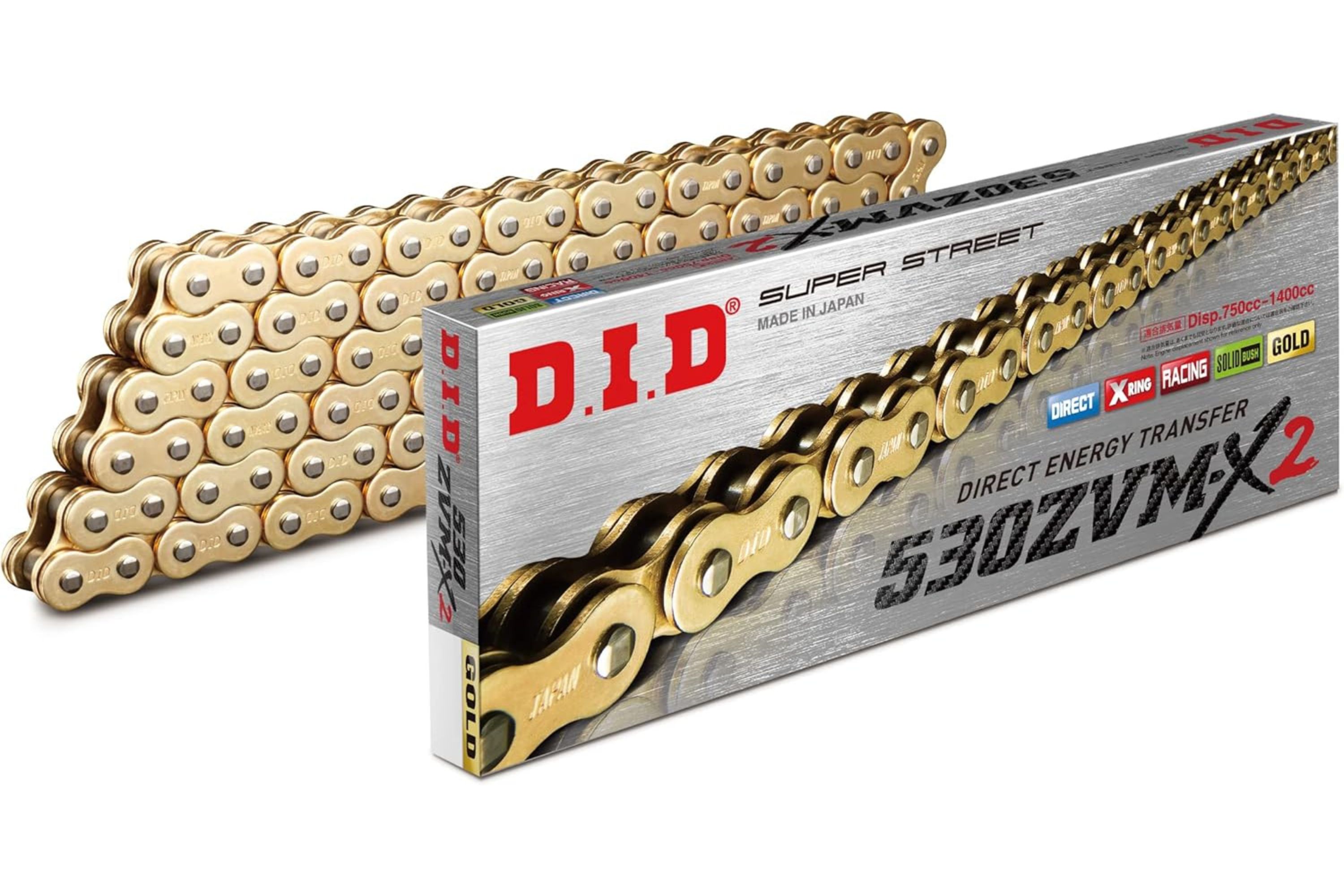 DID ZVM-X2 チェーン 530-104 ゴールド 104L カシメジョイント/00-7482 530ZVM-X2-G&G-104ゴールド|138OnlineShop
