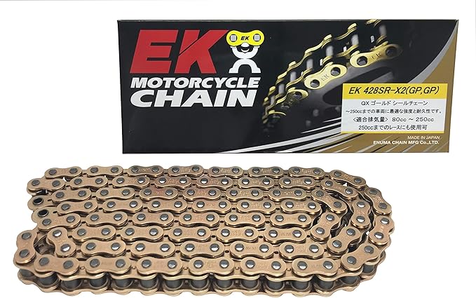 EKシール エヌマ 428-108 チェーン 428SR-X2 ゴールド 108L SKJ セミプレスクリップジョイント/00-8478 428SR-X2(GP;GP)-108ゴールド|138OnlineShop