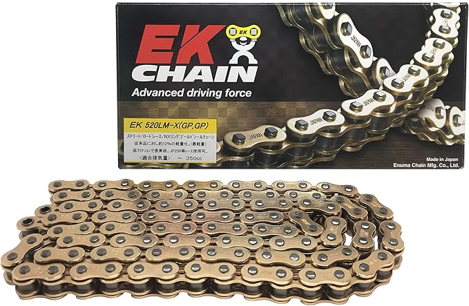 EKシール エヌマ 520-112 チェーン 520LM-X ゴールド 112L SKJ セミプレスクリップジョイント/00-8743 520LM-X(GP;GP)-112ゴールド