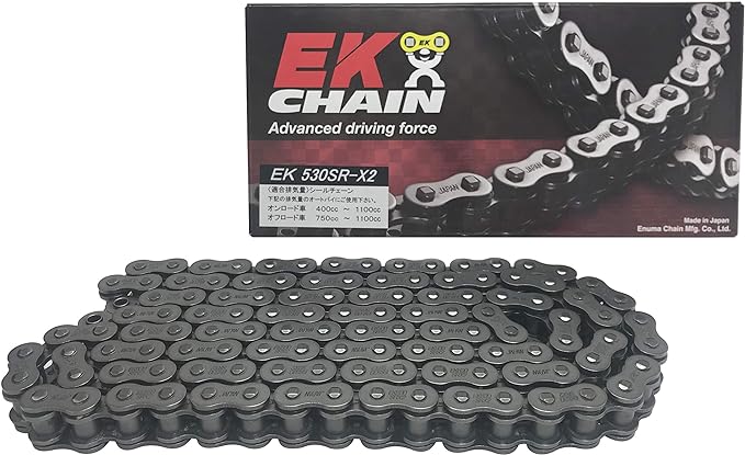 EKシール エヌマ 530-124 チェーン 530SR-X2 スチール 124L MLJ カシメジョイント/00-8991 530SR-X2-124スチール|138OnlineShop