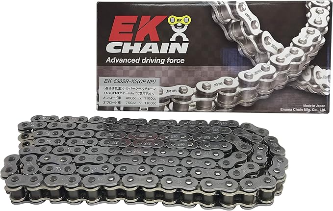 EKシール エヌマ 530-124 チェーン 530SR-X2 シルバー 124L MLJ カシメジョイント/00-9046 530SR-X2(CR;NP)-124シルバー