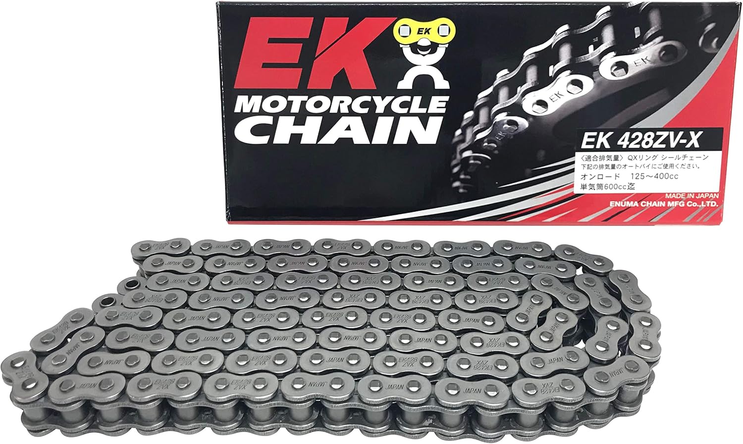 EKシール エヌマ 428-132 チェーン 428ZV-X スチール 132L SKJ セミプレスクリップジョイント/00-9161 428ZV-X-132スチール|138OnlineShop