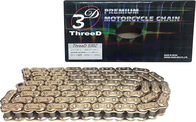 ThreeD エヌマ 530-110 チェーン 530Z/3D ゴールド 110L MLJ カシメジョイント/00-9904 530Z/3D(GP;GP)P\u003dGP-110ゴールド