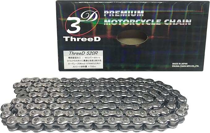 ThreeD エヌマ 520-150 チェーン 520R/3D シルバー 150L MLJ カシメジョイント/00-9944 ThreeD520R/3D(CR;-)-150シルバー|138OnlineShop