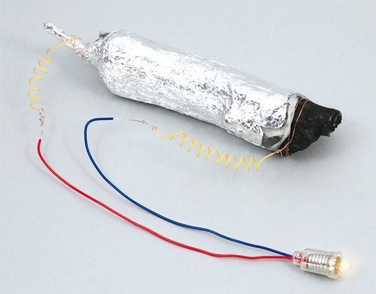 自由研究にも最適！手作り電池を体験　備長炭電池セット画像