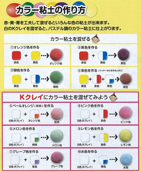 楽天市場 軽くてキメが細かいカラー粘土 カラーkクレイd 4色セット ネコポス対応2個まで 手作り工房遊