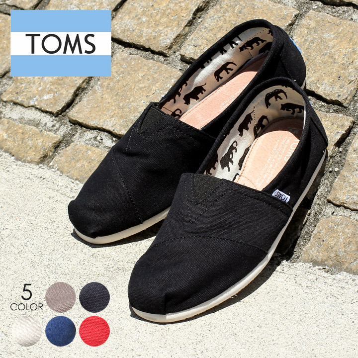 ＼本日限定"ポイント５倍"／ 【TOMS スリッポン canvas】TOMS メンズ スリッポン TOMS SHOES Canvas Men's Classics 001001A07 グレー/ブラック/ベージュ/ネイビー/レッド 25.0cm-30.0cm【evi】 【19WS】