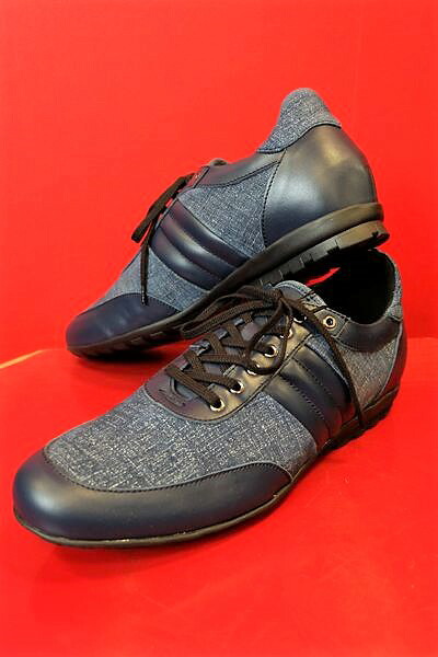 楽天市場 セール５０ ｏｆｆ バラシ Barassi スニーカー 春夏アウトレット現品限り品 メンズ ブランド レザーシューズ メンズファッション バラシ靴 切り替えレザースニーカー ブルー フォーシーズン ギャラリー