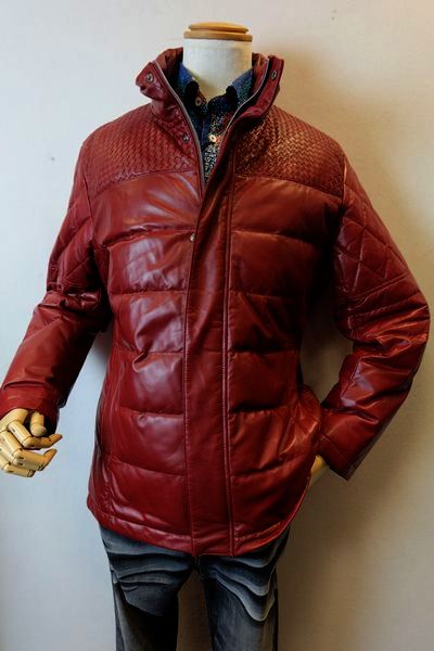 楽天市場 セール６０ ｏｆｆ バラシ Barassi レザージャケット ダウンジャケット 秋冬アウトレット現品限り品 メンズウェア アウター 羊革 バラシ服 レザーダウンジャケット レッド フォーシーズン ギャラリー