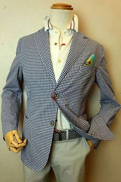 メール便なら送料無料 楽天市場 Bob ボブ テーラードジャケット ２０２１春夏新作 イタリア製 メンズウェア Bob服 ギンガムチェックデザインジャケット ブルー フォーシーズン ギャラリー 高級感 Www Qatarballoonfestival Com