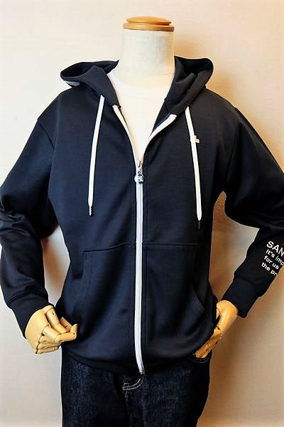 楽天市場 サンタフェ Santa Fe パーカー ２０２１春夏新作 メンズウェア ダンボールニット サンタフェ服 ダンボールニットｚｉｐロゴパーカー ネイビー フォーシーズン ギャラリー