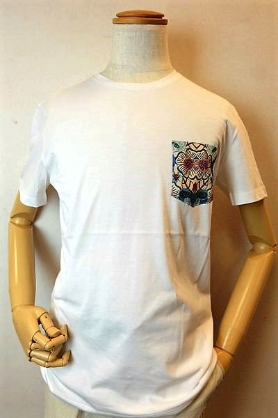 【セール３５％ＯＦＦ】 ロベルトペペ ROBERTO P 【半袖Ｔシャツ】【春夏インポート品】【メンズウェア】【カットソー】【イタリア製】【ロベルトペペ服】 胸ポケット切り替え半袖Ｔシャツ ホワイト｜フォーシーズン・ギャラリー