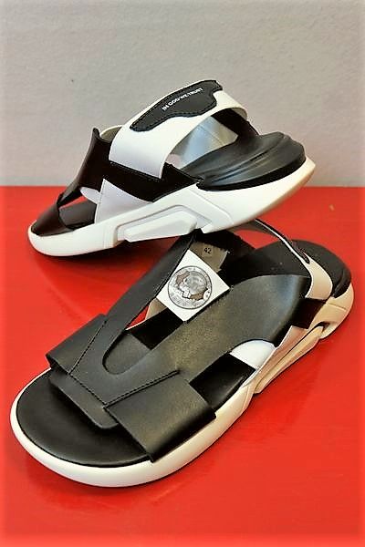 【セール３０％ＯＦＦ】 IN GOD WE TRUST 【サンダル】【春夏インポート品】【MADE IN ITALY】【イタリア】【メンズシューズ】 インゴッドウィトラスト デザインサンダル ブラック