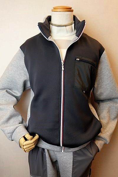 SALE／64%OFF】 EsTes エステス レザーパーカー ブルー ５２サイズ