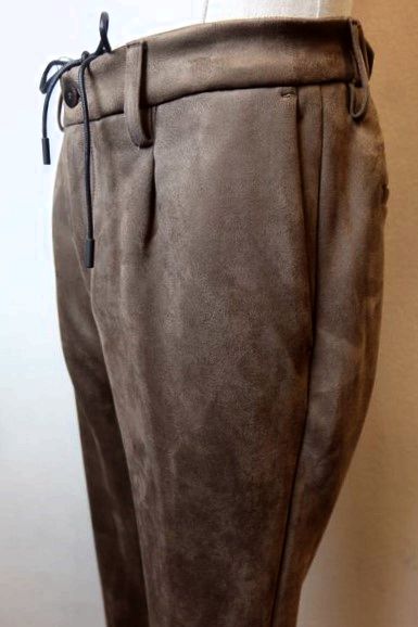 【セール３５％ＯＦＦ】 BRO SHIP ブロシップ 【イージーパンツ】【秋冬インポート品】【イタリア製】【カジュアルパンツ】【メンズウェア】 エステルスエードイージーパンツ モカブラウン｜フォーシーズン・ギャラリー
