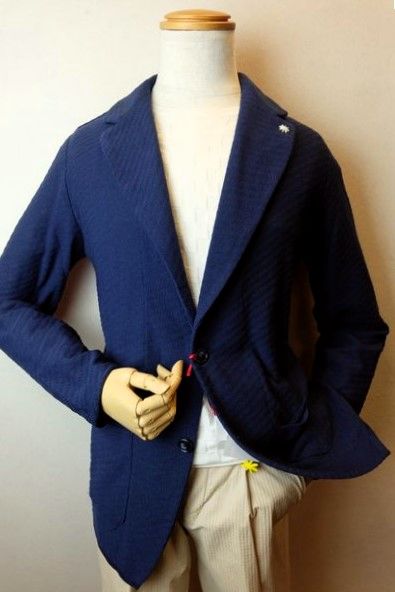 【セール１６％ＯＦＦ】 MANUEL RITZ マニュエルリッツ 【ニットジャケット】【春夏インポート品】【イタリア製】【メンズウェア】【MANUEL RITZ服】 ニットジャケット ネイビー