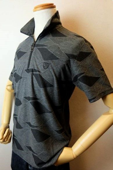 コードビー CODE:B 【半袖Ｔシャツ】【春夏定番品】【メンズウェア】【カットソー】【ジップアップポロ】【バラシ】【コードビー服】 ストレッチZIP半袖Ｔシャツ グレー