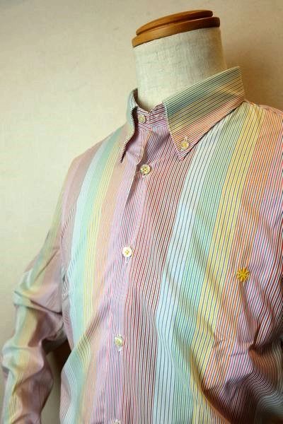 【セール３０％ＯＦＦ】 MANUEL RITZ マニュエルリッツ 【カジュアルシャツ】【春夏インポート品】【イタリア】【ボタンダウンカラー】【メンズウェア】 ストレッチボタンダウンシャツ カラフル｜フォーシーズン・ギャラリー